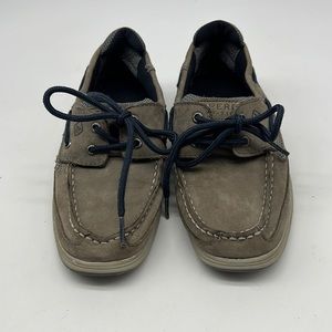 Sperry Top Sider Lanyard Gray Boat Shoes size Boy's Youth size 2